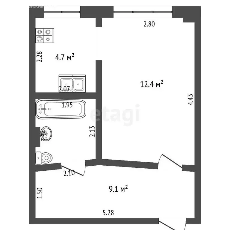 1-комнатная квартира: Нижний Новгород, проспект Ильича, 11 (30.5 м) - Фото 1