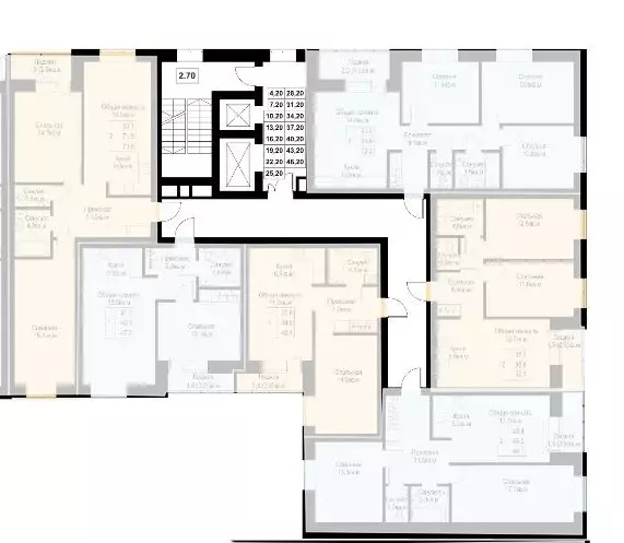 2-к кв. Татарстан, Альметьевск  (73.9 м) - Фото 2