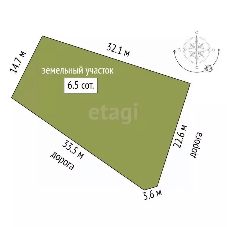 Участок в Крым, Феодосия ул. Акъманай (6.5 сот.) - Фото 1