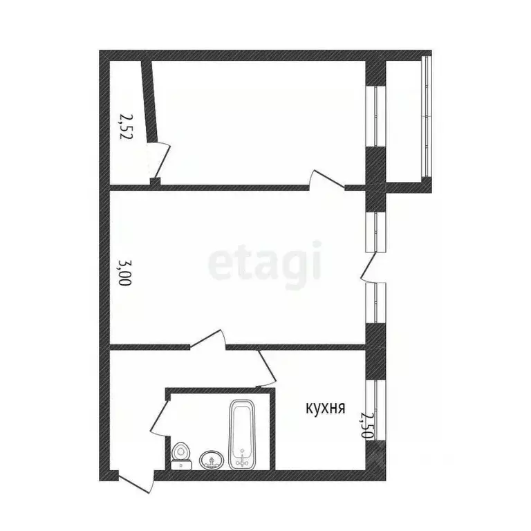 2-к кв. Белгородская область, Шебекино ул. Свободы, 34 (45.0 м) - Фото 1