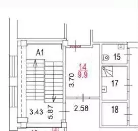 Апартаменты-студия, 25 м, 4/4 эт. - Фото 0