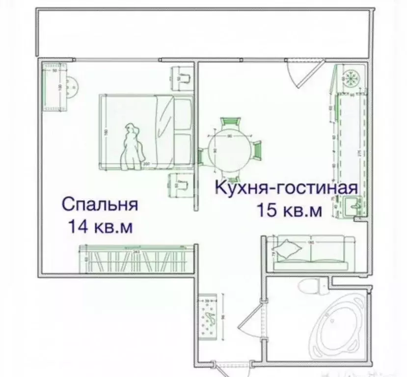 1-к кв. Иркутская область, Иркутск ул. Пискунова, 148/4 (35.2 м) - Фото 2