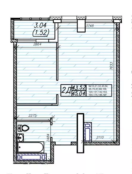 2-к кв. Приморский край, Владивосток Станционная ул., 11А (45.04 м) - Фото 0