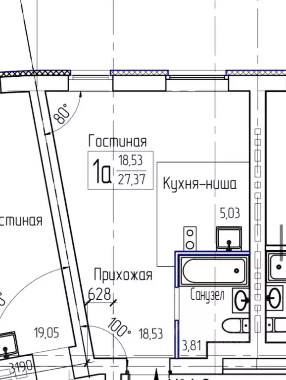 Студия Мордовия, Саранск Дальняя ул., 2Б (28.0 м) - Фото 1