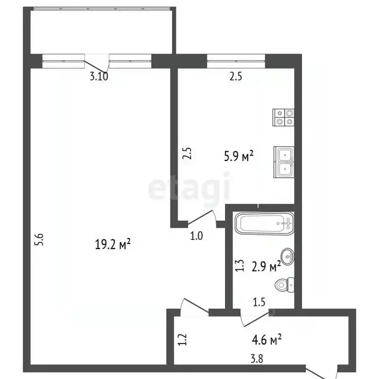1-к кв. Мордовия, Саранск ул. Семашко, 9 (32.6 м) - Фото 1