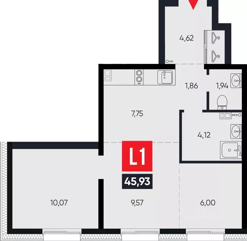 3-к кв. Иркутская область, Иркутск ул. Ширямова, 26 (45.93 м) - Фото 1