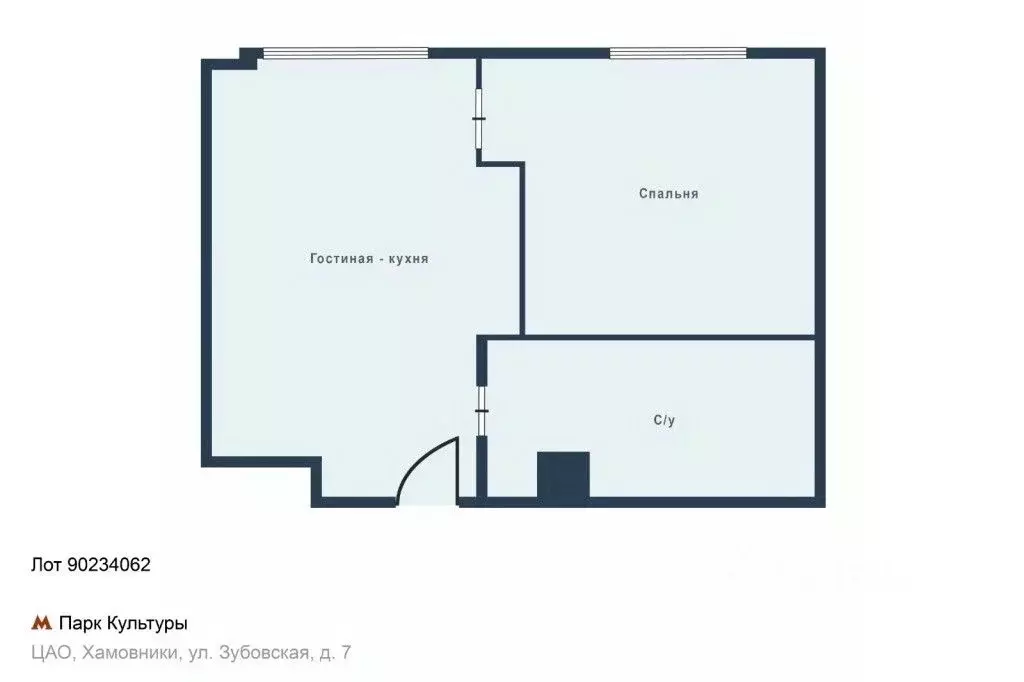 2-к кв. Москва Зубовская ул., 7 (46.0 м) - Фото 2