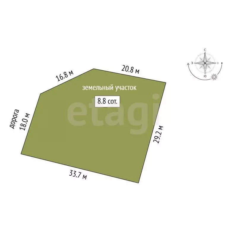 Участок в Бирск, микрорайон Восточный-1 (8.76 м) - Фото 1
