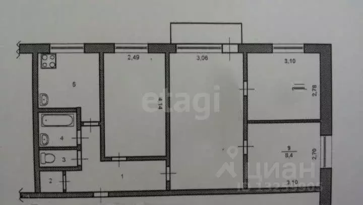4-к кв. Липецкая область, Липецк ул. Леонтия Кривенкова, 7 (77.0 м) - Фото 2