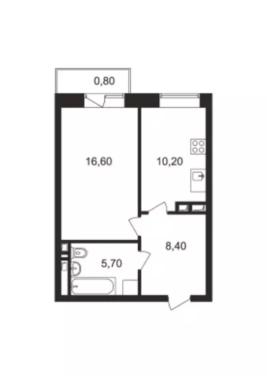 1-комнатная квартира: Ногинск, Юбилейная улица, 14Б (40.9 м) - Фото 0