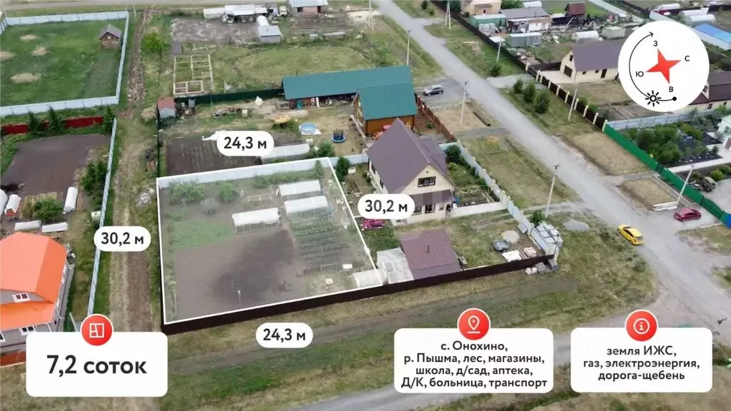 Участок в Тюменская область, Тюменский муниципальный округ, с. Онохино ... - Фото 2