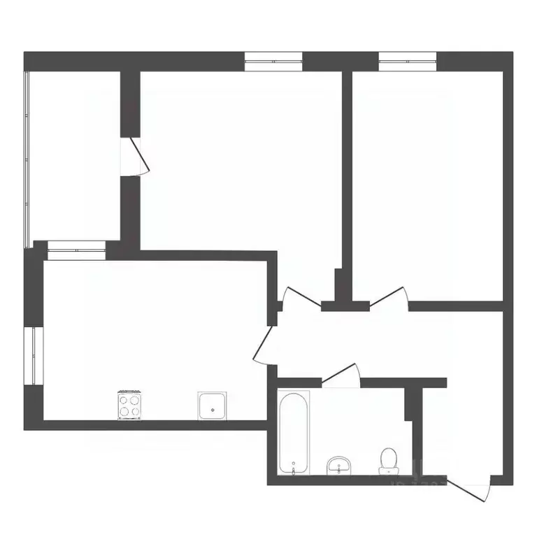 2-к кв. Тюменская область, Тюмень ул. Монтажников, 61 (55.8 м) - Фото 1