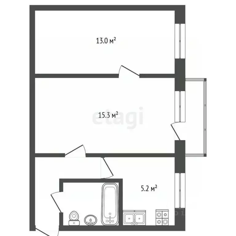 2-к кв. Москва Партизанская ул., 51К2 (43.0 м) - Фото 1