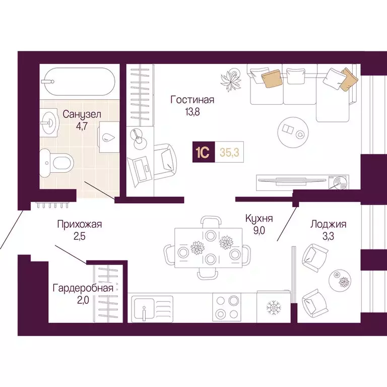 Квартира-студия: Нижний Новгород, Нижегородский район (33.7 м) - Фото 1