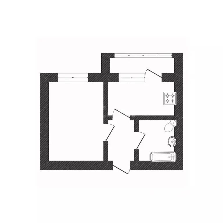 1-к кв. Смоленская область, Смоленский муниципальный округ, д. ... - Фото 1