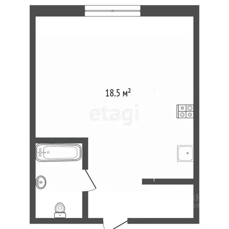 Студия Ярославская область, Ярославль Советская ул., 75 (18.0 м) - Фото 1