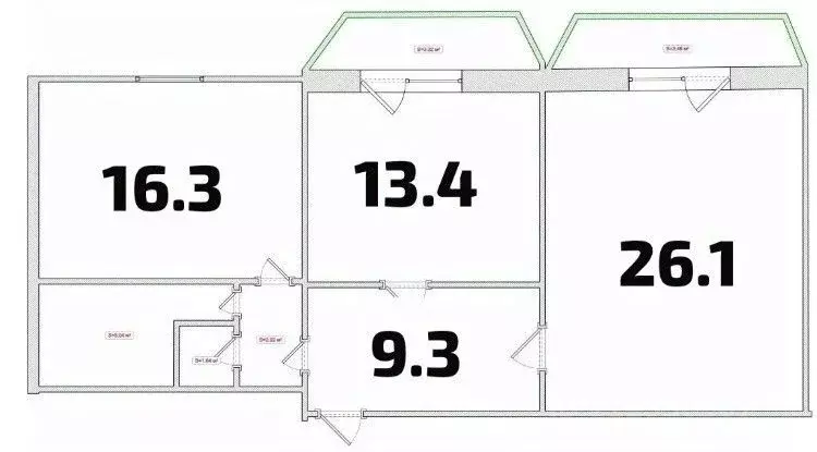2-к кв. Башкортостан, Уфа Южный мкр, ул. Загира Исмагилова, 6 (72.3 м) - Фото 2