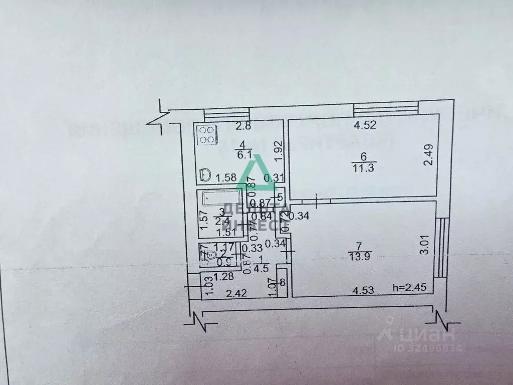 2-к кв. Башкортостан, Уфимский район, с. Михайловка ул. Ленина, 71 ... - Фото 2