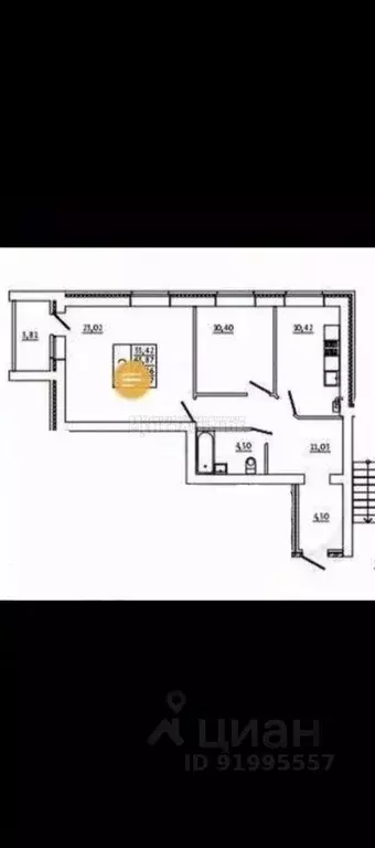 2-к кв. Смоленская область, Смоленский муниципальный округ, д. ... - Фото 2