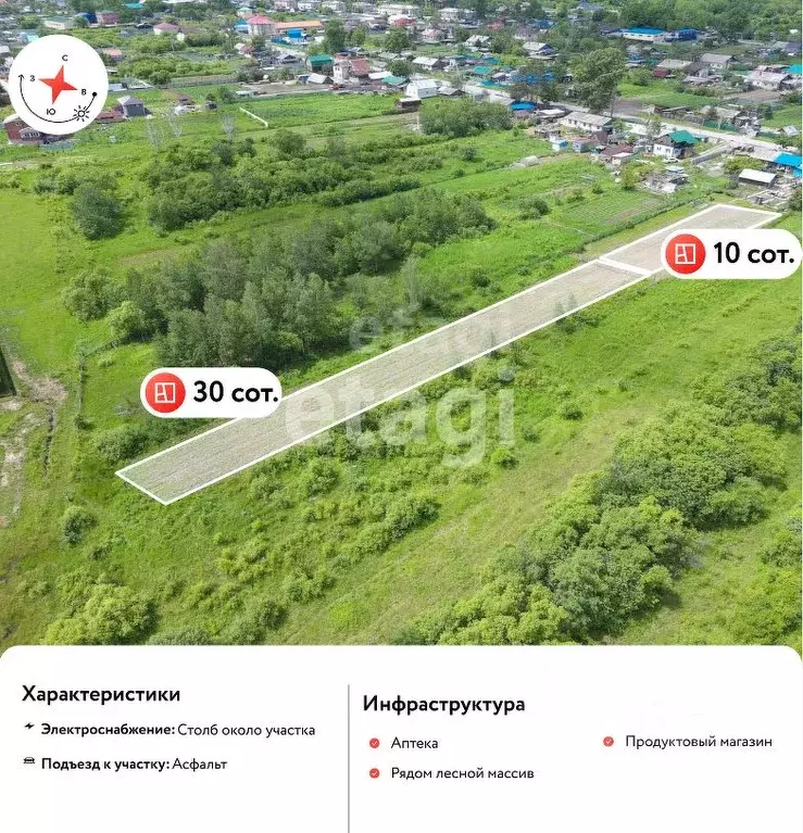 Участок в Хабаровский край, Хабаровский район, с. Гаровка-1  (30.0 ... - Фото 0