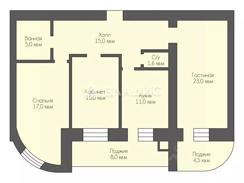 3-к кв. Рязанская область, Рязань ул. Стройкова, 18 (90.7 м) - Фото 1