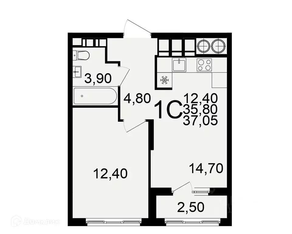 1-к кв. Рязанская область, Рязань Березовая ул., 5к1 (37.05 м) - Фото 0