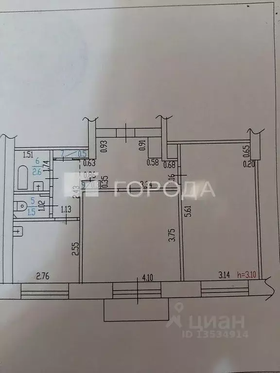 2-к кв. Алтайский край, Барнаул ул. Профинтерна, 28 (56.2 м) - Фото 2