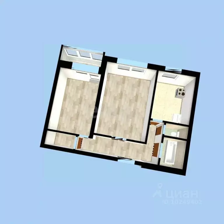 2-к кв. Башкортостан, Уфа ул. Летчиков, 4/2 (52.4 м) - Фото 1