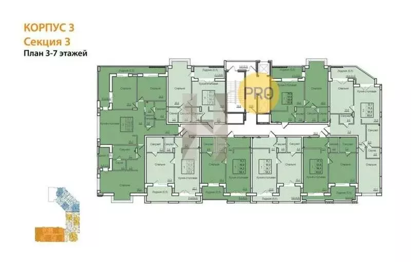 1-комнатная квартира: Калининград, улица Молодой Гвардии, 34 (54.2 м) - Фото 2