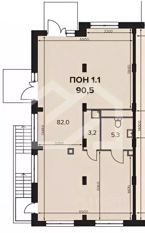 Помещение свободного назначения в Москва Ленинградское ш., 228к5 (91 ... - Фото 2