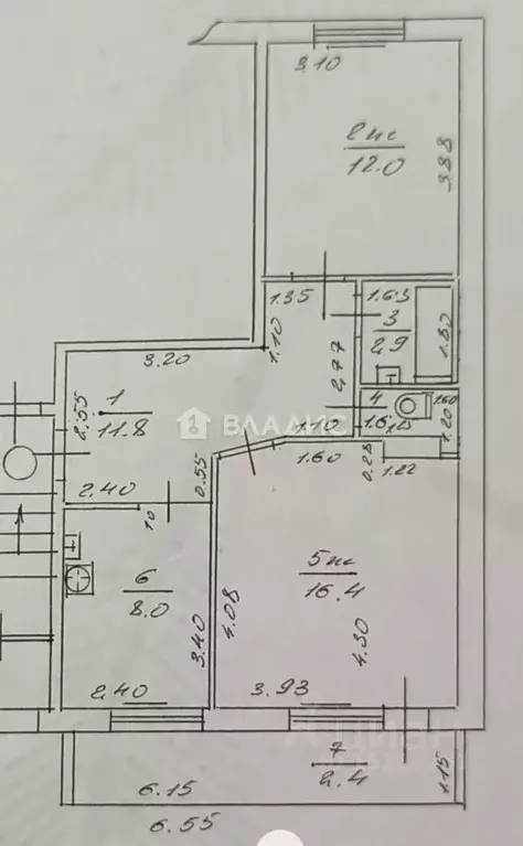 2-к кв. Калининградская область, Нестеров ул. Калинина, 27Г (55.1 м) - Фото 2