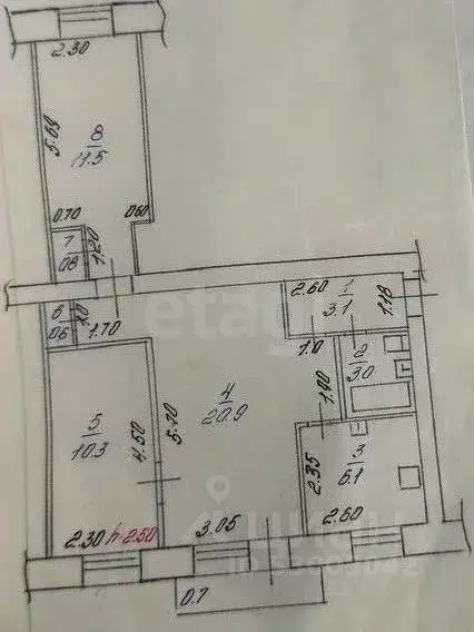 3-к кв. Забайкальский край, Чита ул. Бутина, 82 (56.3 м) - Фото 2