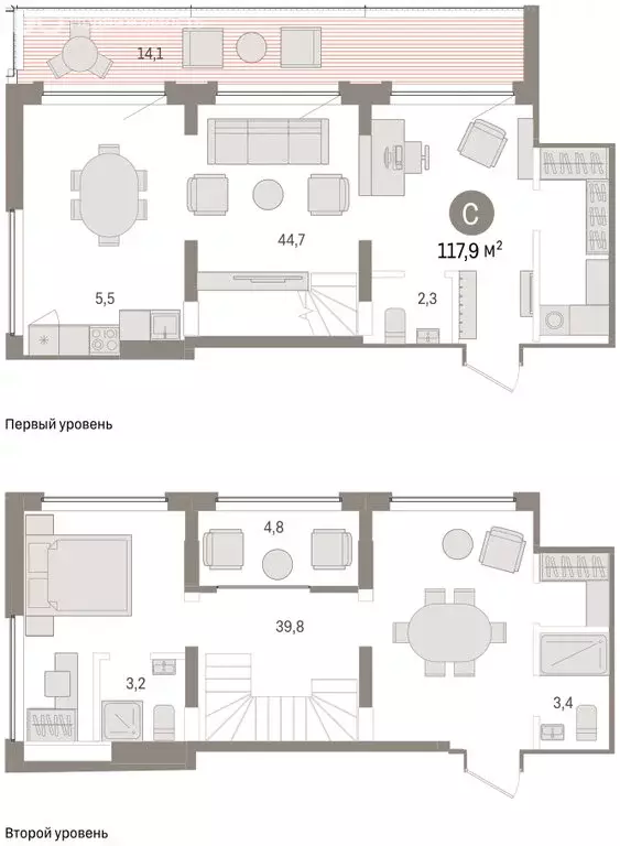 2-комнатная квартира: Тюмень, Причальная улица, 5 (112.9 м) - Фото 2