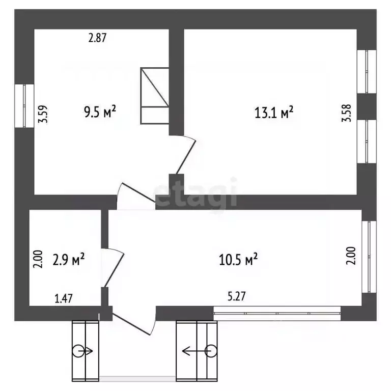 Дом в Крым, Кировский район, с. Льговское ул. Шемьи-Заде (36 м) - Фото 2
