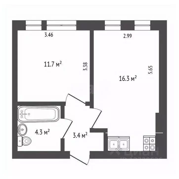 1-к кв. Калужская область, Калуга ул. Белые Росы, 1 (36.0 м) - Фото 1