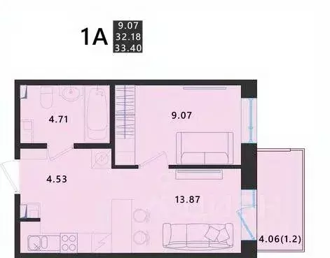 1-к кв. Псковская область, Псковский район, Завеличенская волость, д. ... - Фото 1
