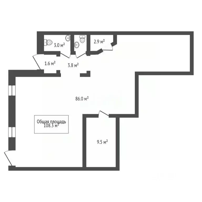 Офис в Новосибирская область, Новосибирск ул. Дуси Ковальчук, 252 (108 ... - Фото 1