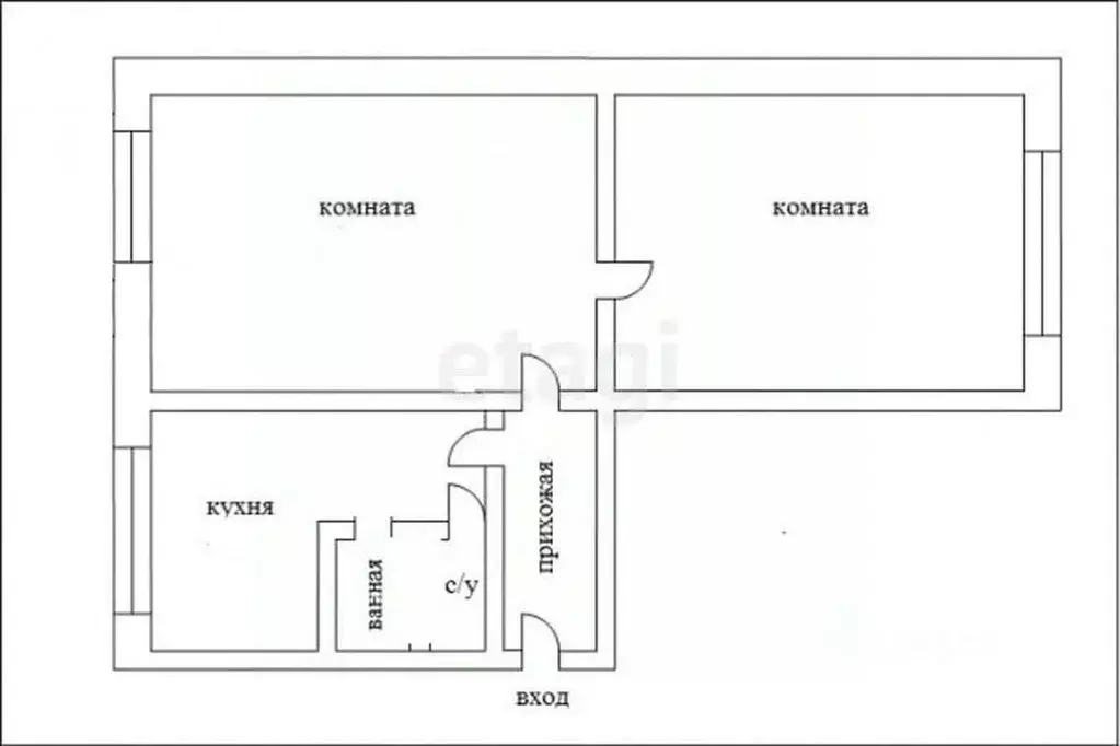 2-к кв. Тульская область, Узловая ул. Карла Маркса, 2 (39.7 м) - Фото 1