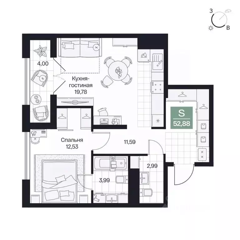 1-к кв. Волгоградская область, Волгоград просп. Имени В.И. Ленина, 59Г ... - Фото 1