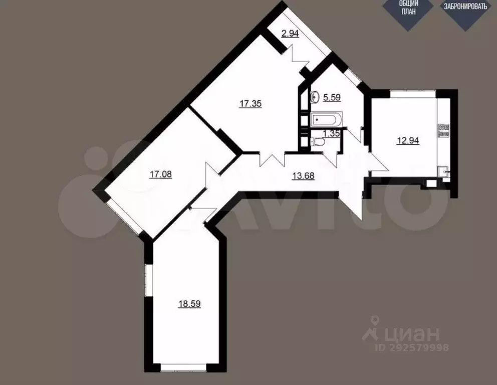 3-к кв. Саратовская область, Саратов Царицынский жилой комплекс, 4к1 ... - Фото 2