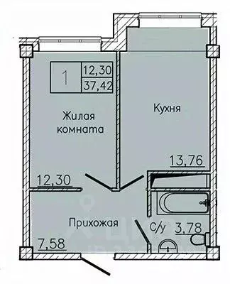 1-к кв. Ставропольский край, Пятигорск ул. Ермолова, 28А (38.63 м) - Фото 1