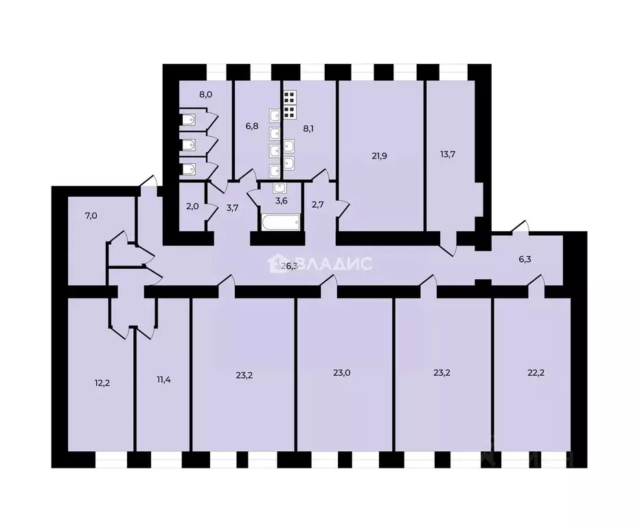 Комната Санкт-Петербург наб. Обводного Канала, 122Б (21.9 м) - Фото 2