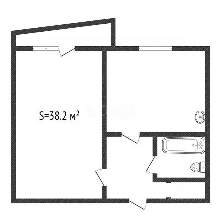 1-к кв. Алтайский край, Бийск ул. Льнокомбинат, 16/2 (38.2 м) - Фото 2