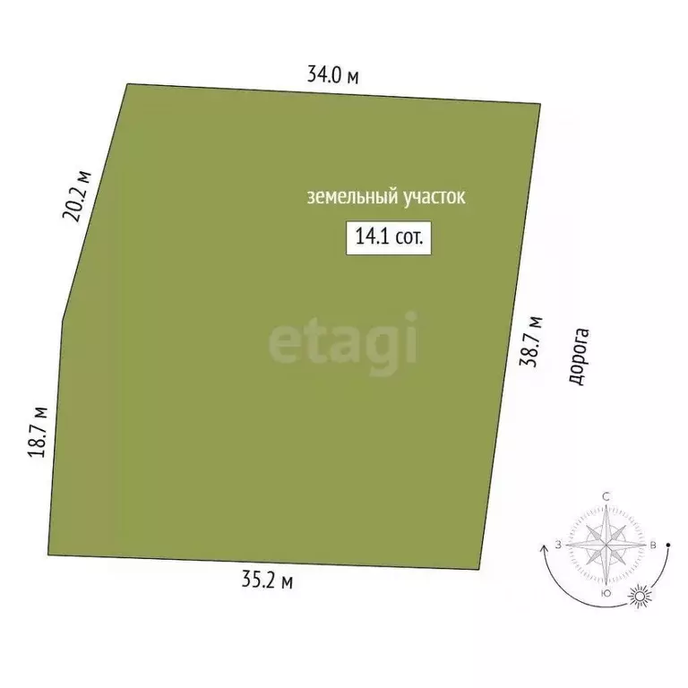 Участок в Тюменская область, Тюменский муниципальный округ, ... - Фото 1