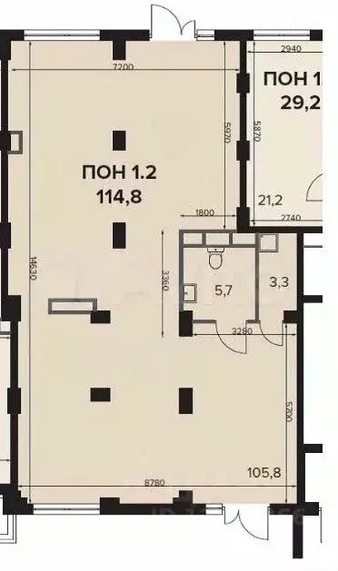 Торговая площадь в Москва Ленинградское ш., 228к6 (115 м) - Фото 1