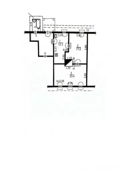 3-к кв. Иркутская область, Иркутск ул. Дзержинского, 62А (56.3 м) - Фото 1