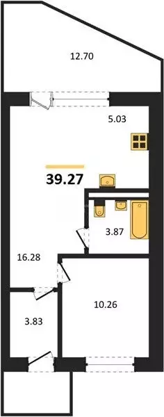 Продаётся 2-к квартира, 39.6 м - Фото 1
