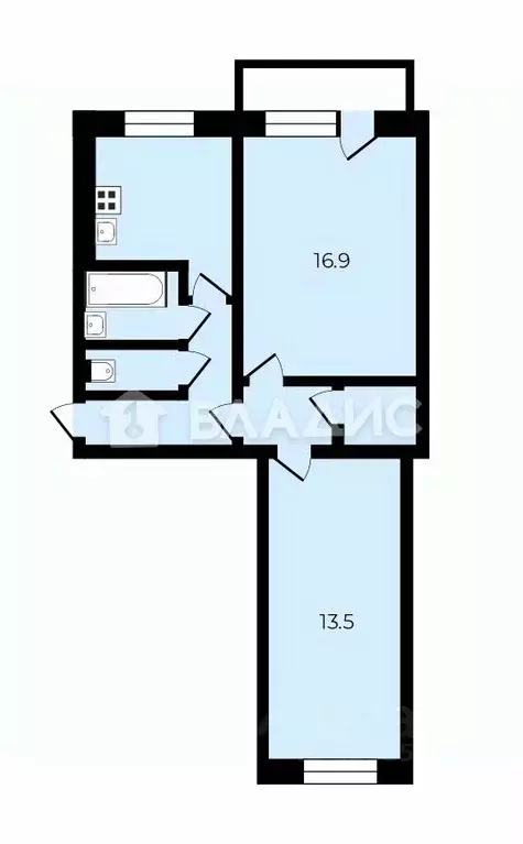 2-к кв. Липецкая область, Липецк Карьерная ул., 2 (43.0 м) - Фото 2