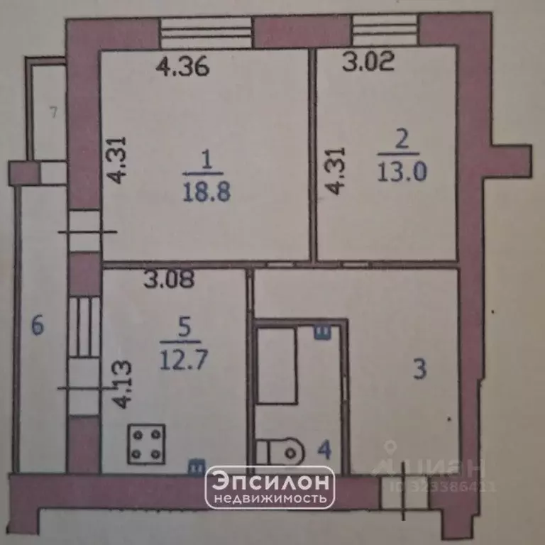 2-к кв. Курская область, Курск Школьная ул., 48А (61.2 м) - Фото 2