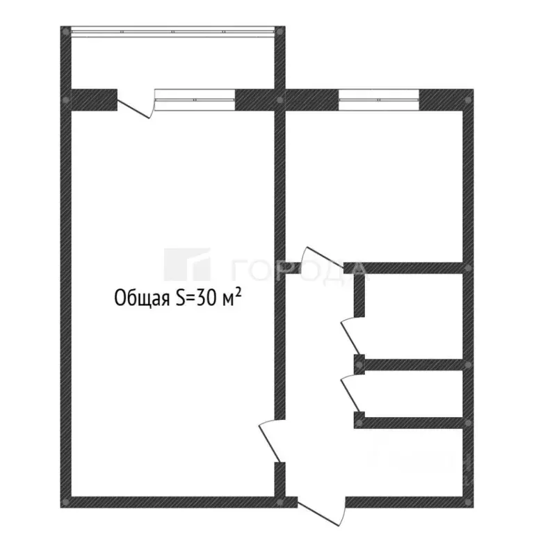 1-к кв. Алтайский край, Барнаул Кавалерийская ул., 11 (30.0 м) - Фото 2